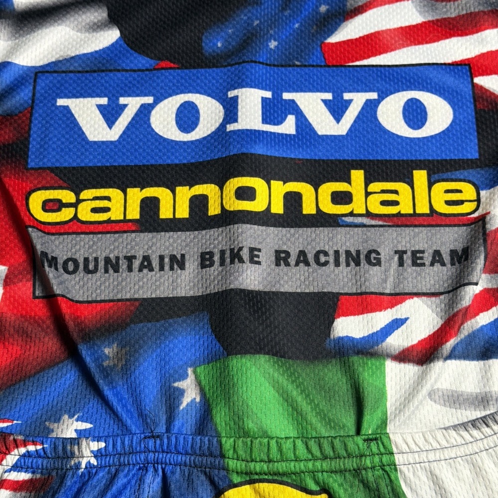 Vintage Cannondale Volvo 3/4Zip Cycling Bike Racing Jersey MTB USA Made Mens L - Picture 7 of 8